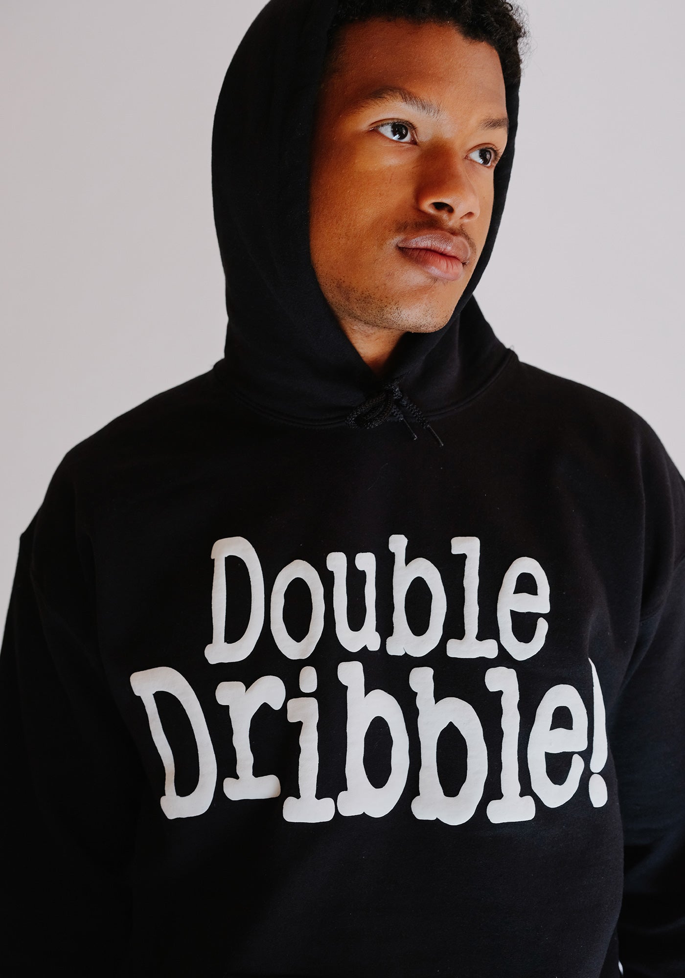 DOUBLE DRIBBLE PUFF PRINT BLK HOODIE – Double Dribble World